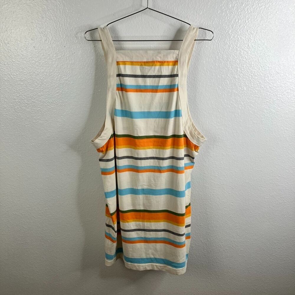 Virgin Cotton Stripe Tank Size 2XL Retro Square Neck Y2K Beach Summer - Picture 4 of 6
